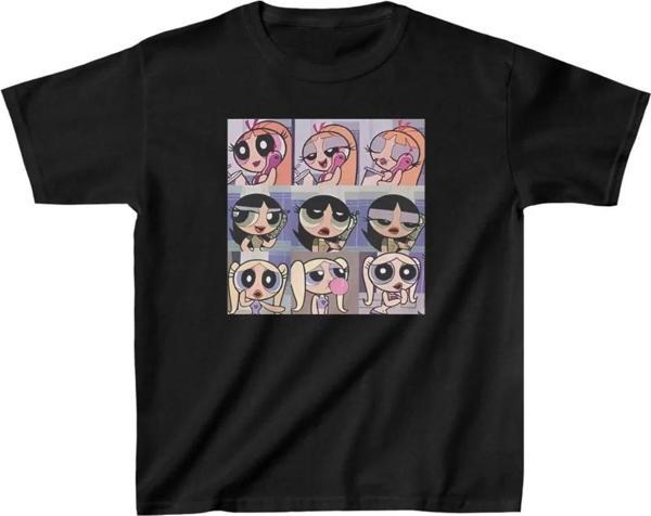 Çocuk Unisex Baskılı T-Shirt - Siyah - Image 1