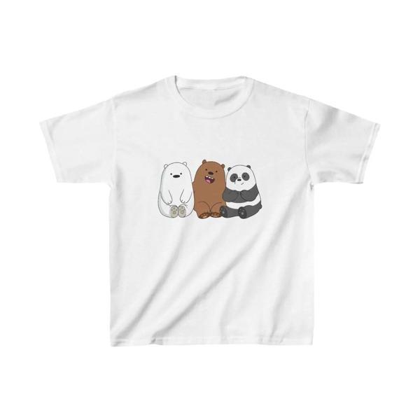 Çocuk Unisex Baskılı T-Shirt - Beyaz - Image 1