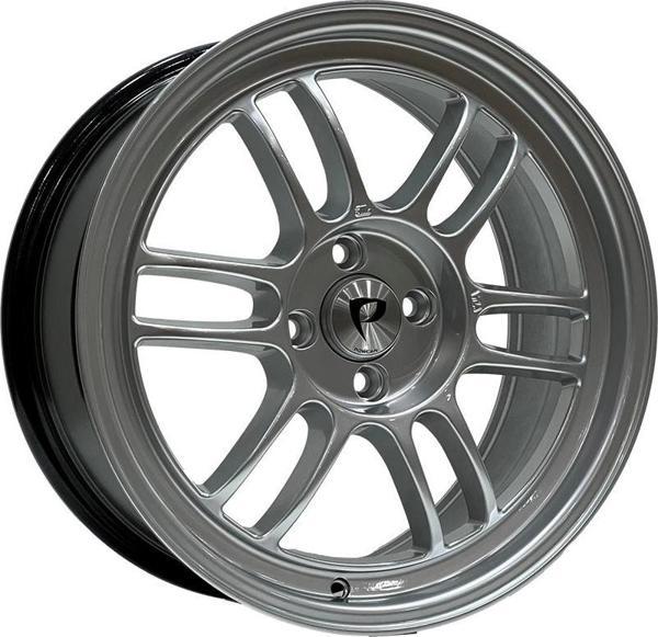 7.5 X 17 BK-808 4X100 ET35 73.1  HYPER SILVER - Image 1