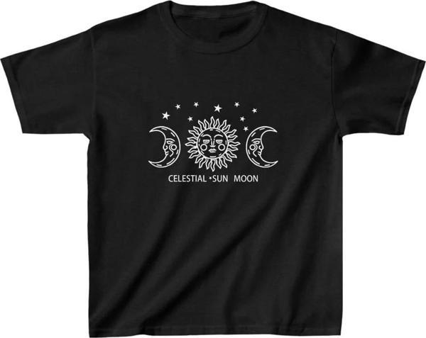 Çocuk Unisex Baskılı T-Shirt - Siyah - Image 1