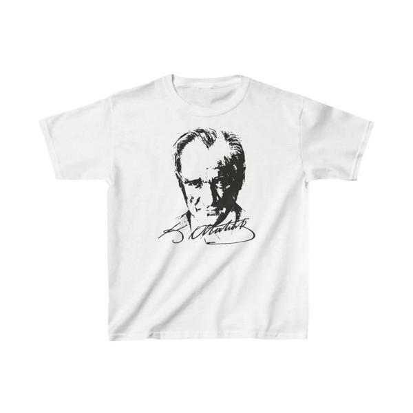 Çocuk Unisex Baskılı T-Shirt - Beyaz - Image 1