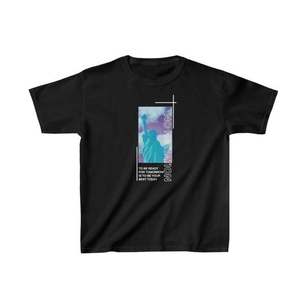 Çocuk Unisex Baskılı T-Shirt - Siyah - Image 1