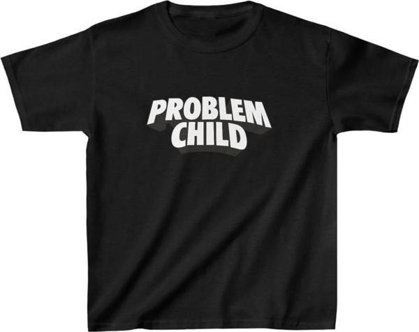 Unisex Çocuk Baskılı T-Shirt - Siyah - Image 1