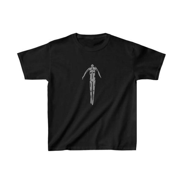 Unisex Çocuk Baskılı T-Shirt - Siyah - Image 1