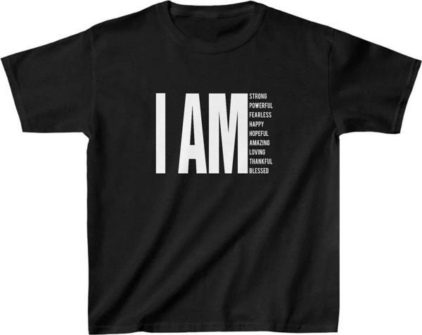 Unisex Çocuk Baskılı T-Shirt - Siyah - Image 1