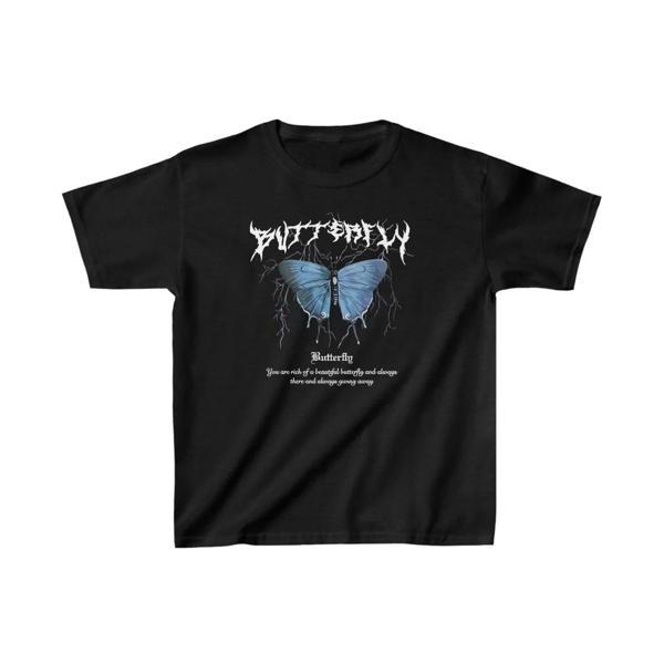 Çocuk Kız Baskılı T-Shirt - Siyah - Image 1