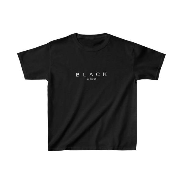 Unisex Çocuk Baskılı T-Shirt - Siyah - Image 1