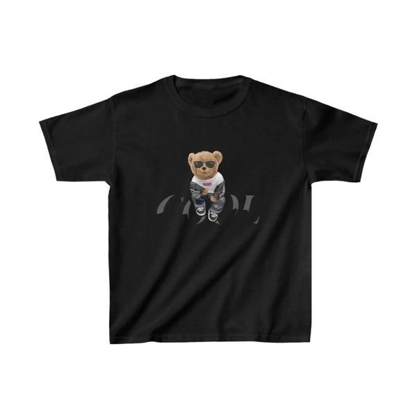 Unisex Çocuk Baskılı T-Shirt - Siyah - Image 1