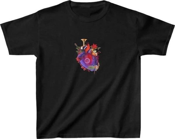 Unisex Çocuk Baskılı T-Shirt - Siyah - Image 1