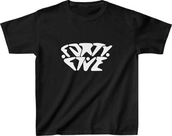 Unisex Çocuk Baskılı T-Shirt - Siyah - Image 1
