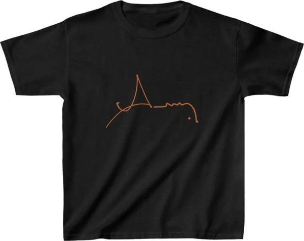 Unisex Çocuk Baskılı T-Shirt - Siyah - Image 1