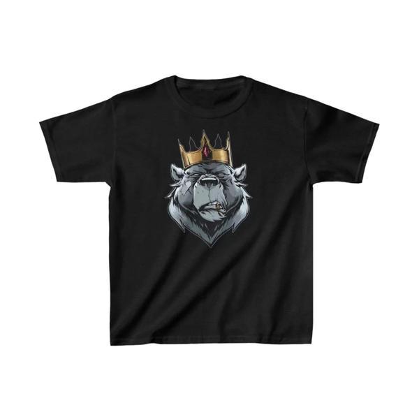 Unisex Çocuk Baskılı T-Shirt - Siyah - Image 1