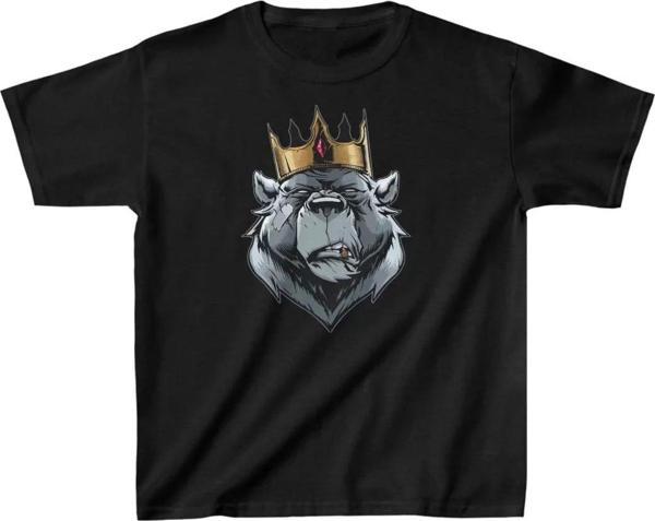 Unisex Çocuk Baskılı T-Shirt - Siyah - Image 1