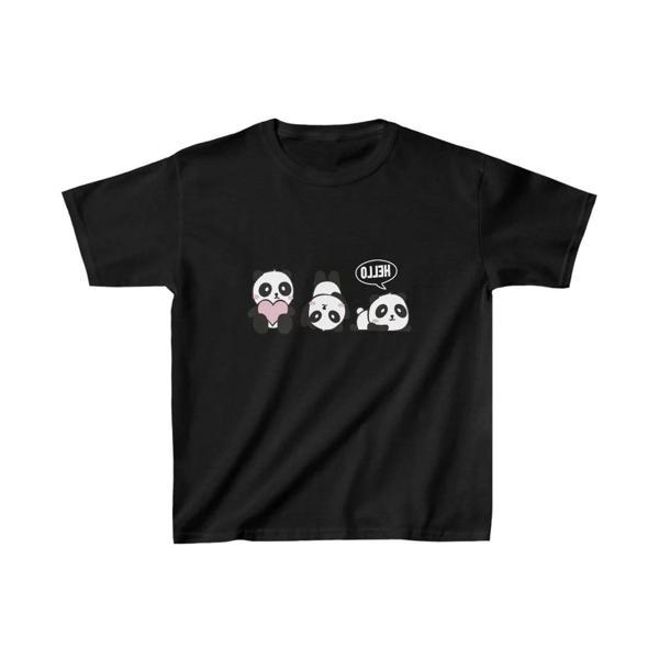 Unisex Çocuk Baskılı T-Shirt - Siyah - Image 1
