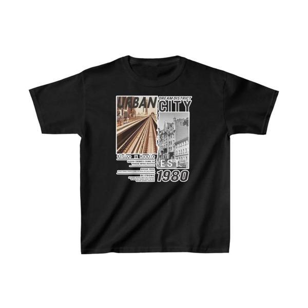 Unisex Çocuk Baskılı T-Shirt - Siyah - Image 1
