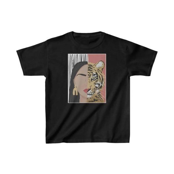 Unisex Çocuk Baskılı T-Shirt - Siyah - Image 1