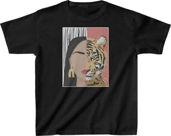 Unisex Çocuk Baskılı T-Shirt - Siyah - Image 1