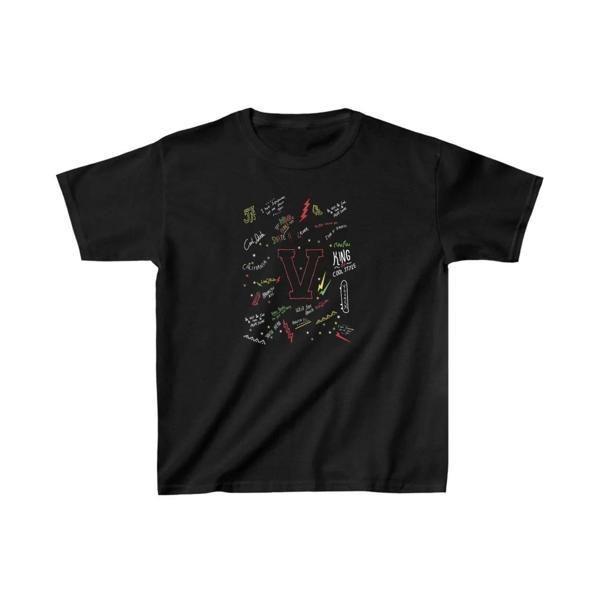 Unisex Çocuk Baskılı T-Shirt - Siyah - Image 1