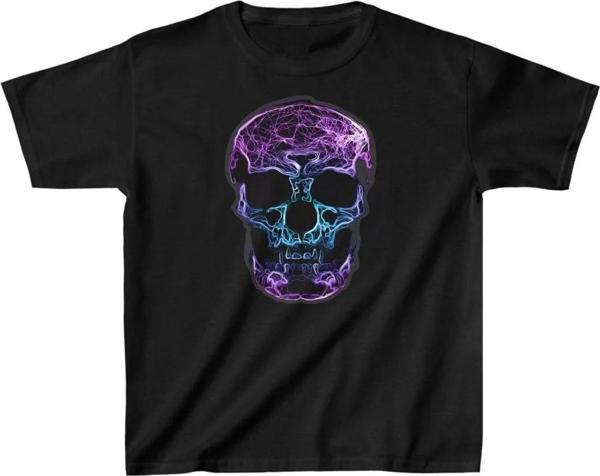 Unisex Çocuk Baskılı T-Shirt - Siyah - Image 1