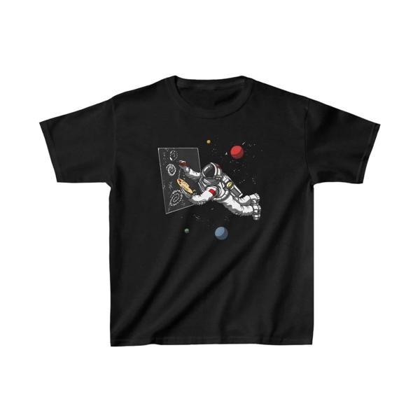 Unisex Çocuk Baskılı T-Shirt - Siyah - Image 1
