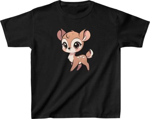 Unisex Çocuk Baskılı T-Shirt - Siyah - Image 1