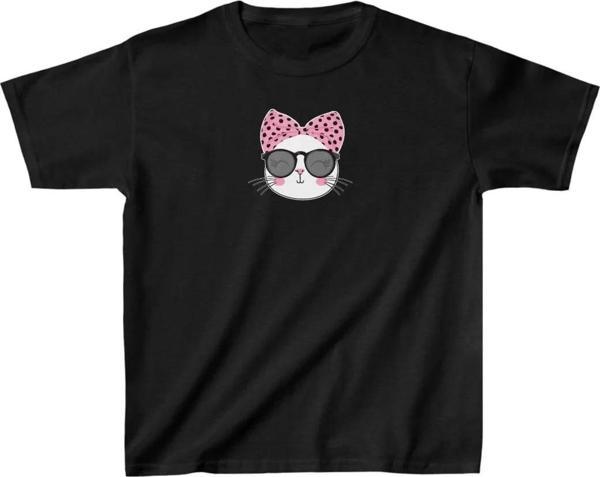 Unisex Çocuk Baskılı T-Shirt - Siyah - Image 1