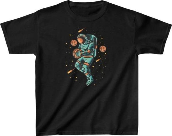 Unisex Çocuk Baskılı T-Shirt - Siyah - Image 1