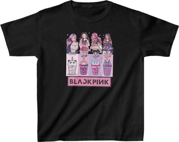 Unisex Çocuk Baskılı T-Shirt - Siyah - Image 1