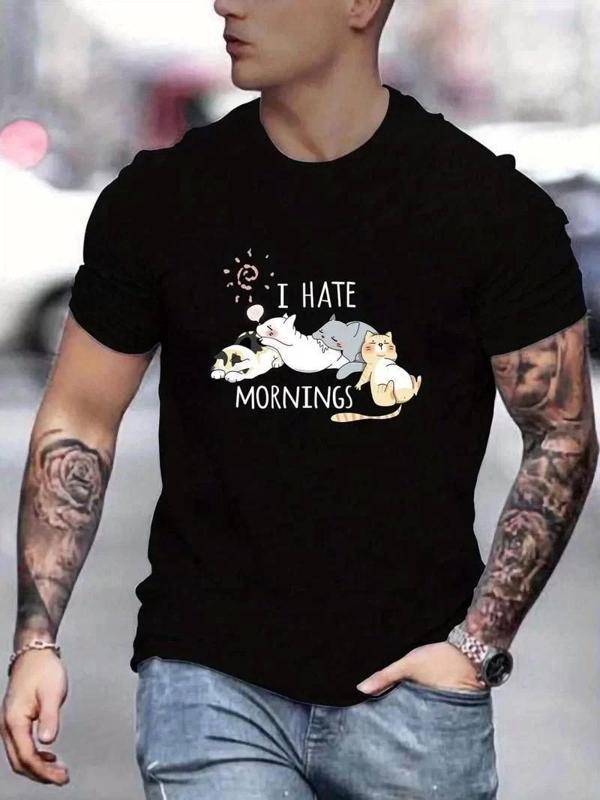 Unisex Baskılı Oversize T-Shirt - Siyah - Image 1