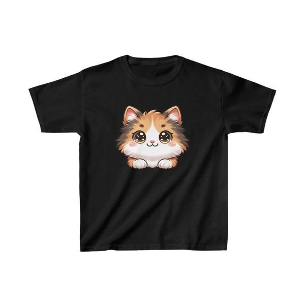Unisex Çocuk Baskılı T-Shirt - Siyah - Image 1