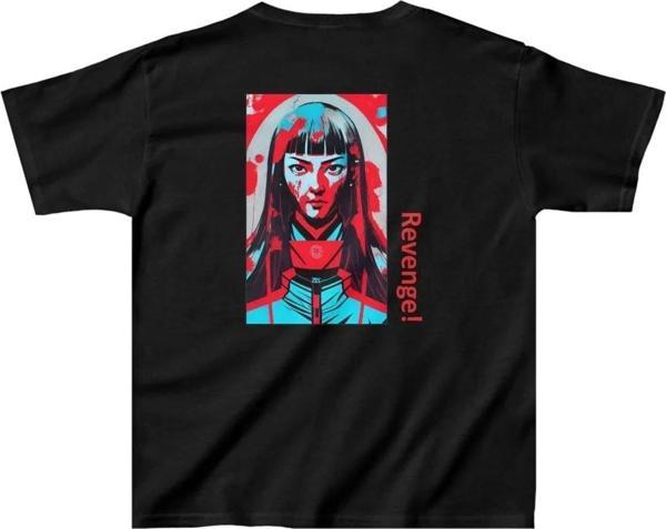Unisex Çocuk Baskılı T-Shirt - Siyah - Image 1