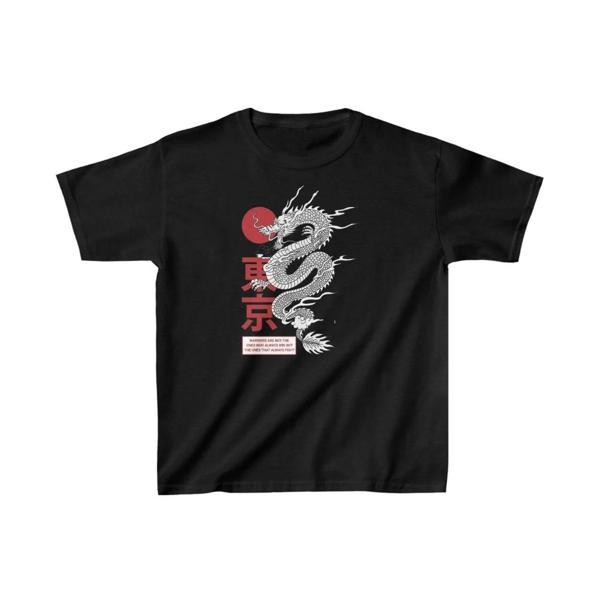 Unisex Çocuk Baskılı T-Shirt - Siyah - Image 1