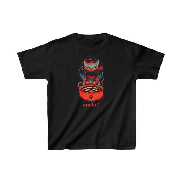 Unisex Çocuk Baskılı T-Shirt - Siyah - Image 1