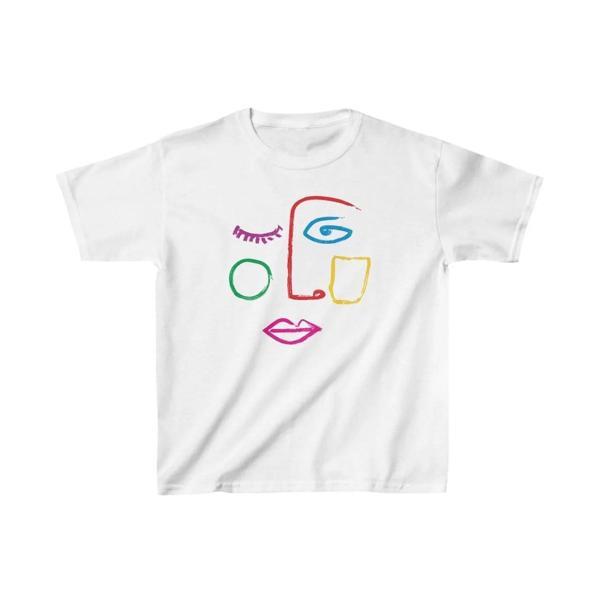 Unisex Çocuk Baskılı T-Shirt - Beyaz - Image 1