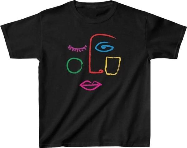 Unisex Çocuk Baskılı T-Shirt - Siyah - Image 1