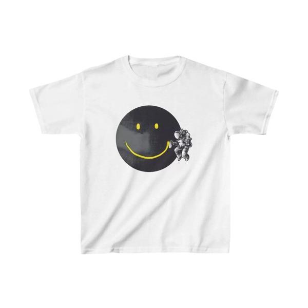 Unisex Çocuk Baskılı T-Shirt - Beyaz - Image 1