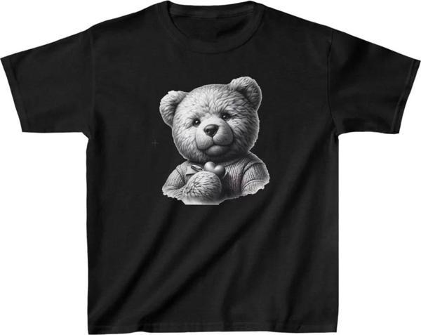 Unisex Çocuk Baskılı T-Shirt - Siyah - Image 1