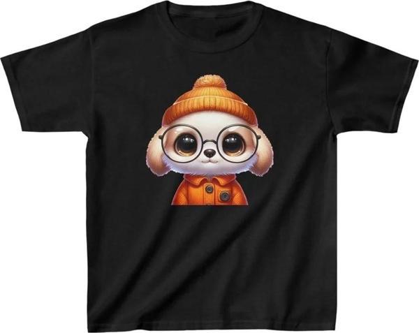 Unisex Çocuk Baskılı T-Shirt - Siyah - Image 1