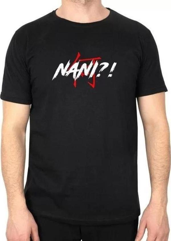 Unisex Bisiklet Yaka Baskılı Oversize T-Shirt - Siyah - Image 1