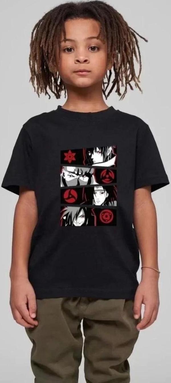 Çocuk Unisex Baskılı T-Shirt - Siyah - Image 1