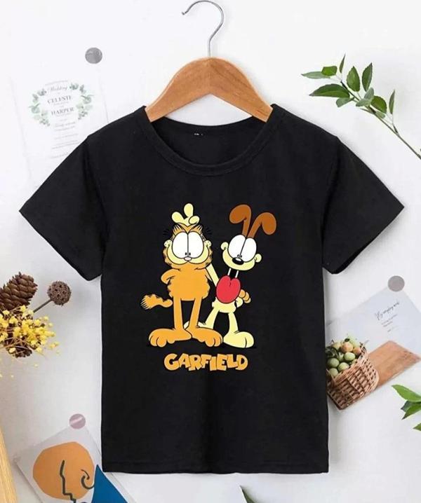 Çocuk Unisex Baskılı T-Shirt - Siyah - Image 1