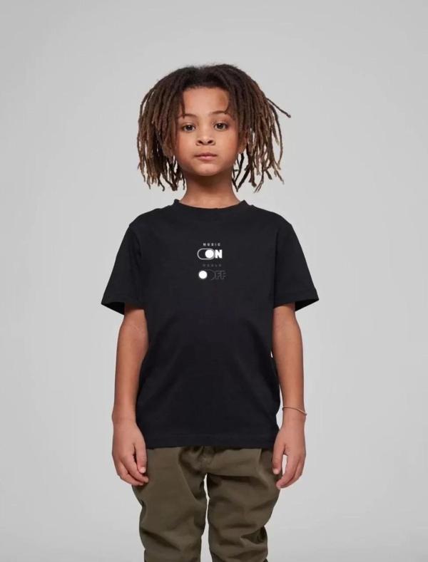 Çocuk Unisex Baskılı T-Shirt - Siyah - Image 1