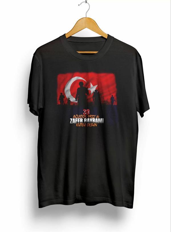30 Ağustos Atatürk Baskılı T-shirt - Siyah - Image 1