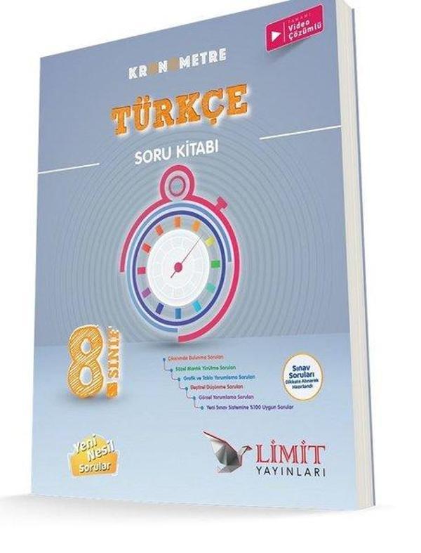 Limit Yayınları 8. Sınıf Kronometre Türkçe Soru Kitabı - Limit Yayınları - Image 1