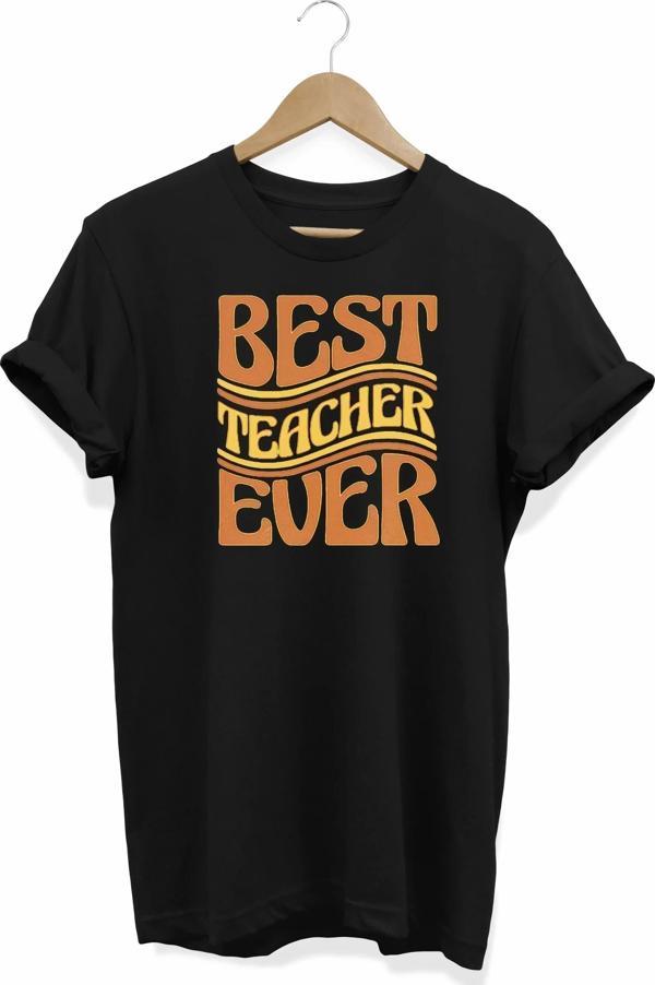 24 Kasım Öğretmenler Baskılı T-shirt - Siyah - Image 1
