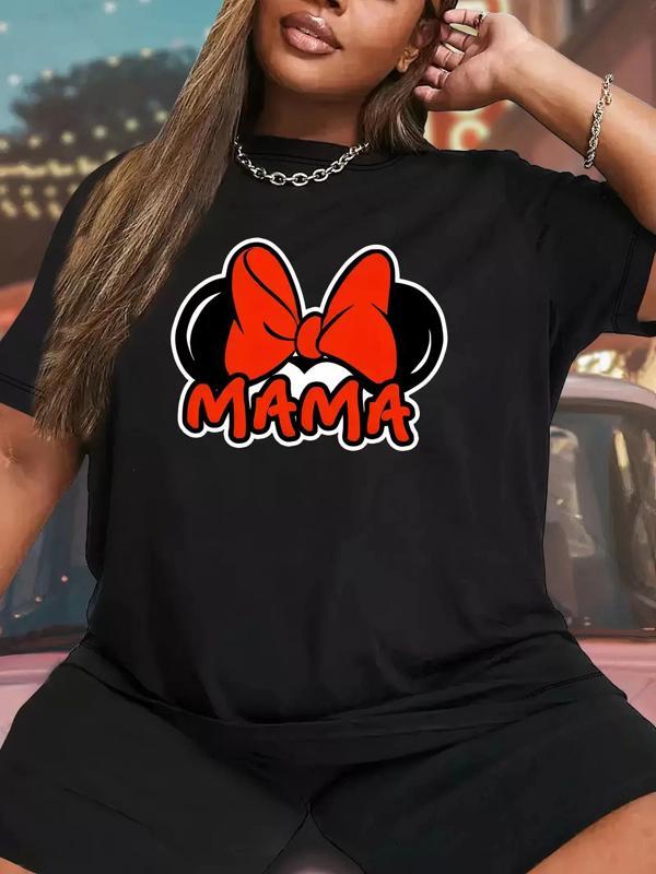 Anneler Günü Baskılı T-shirt - Siyah - Image 1