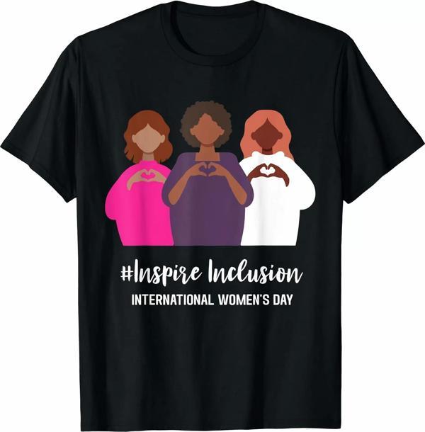 8 Mart Dünya Kadınlar Günü İçin Özel Baskılı T-shirt - Siyah - Image 1