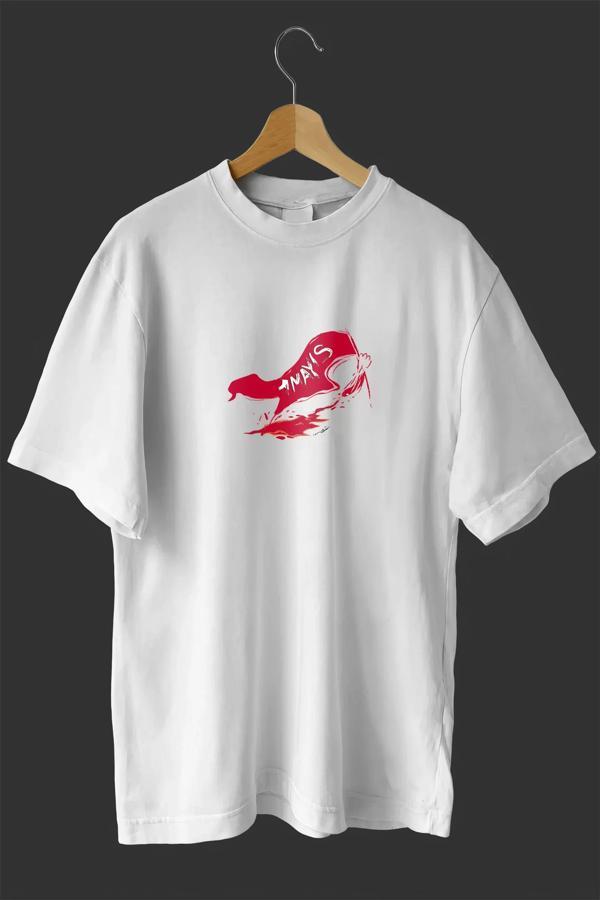 1 Mayıs Emekçilerimiz İçin Özel Tasarım 1 Mayıs Baskılı T-shirt - Beyaz - Image 1