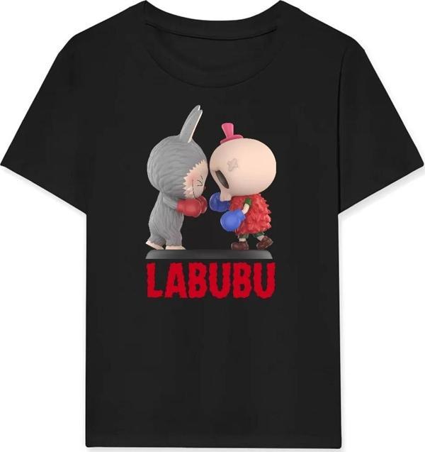 Kız Labubu Çocuk Baskılı T-Shirt - Siyah - Image 1
