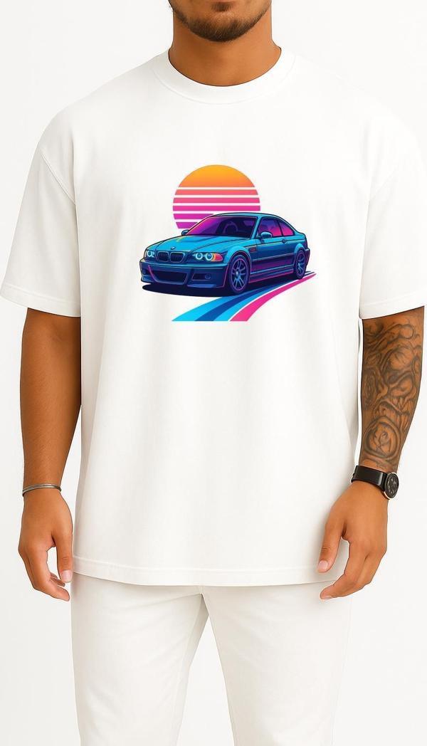 Oversize E46 M3 Göğüs Tasarımlı Unisex T-Shirt - Image 1